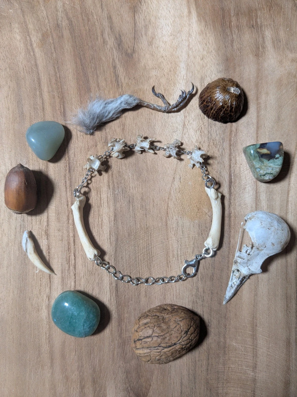 Bracelet en os de geai des chênes