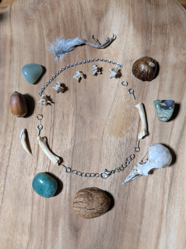 Bracelet en os de geai des chênes