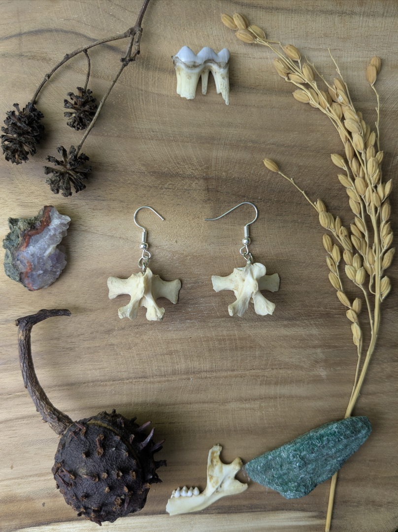 Boucle d'oreille en os