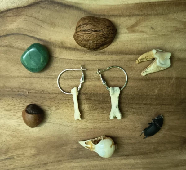 Boucles d'oreilles en os